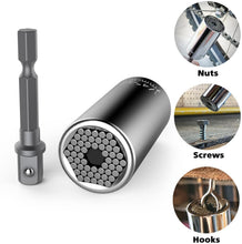 Load image into Gallery viewer, Universal Socket, KUSONKEY Professional 7mm-19mm Universal Socket Tool Sets with Power Drill Adapter Best Gift for Men, DIY Handyman, Father/Dad, Husband, Boyfriend, Him, Women
